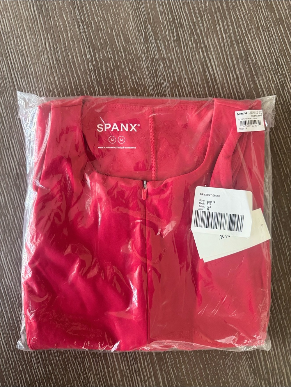 SPANX SHAPE™ RED GET MOVING ZIP FRONT DRESS - Picture 4 of 16